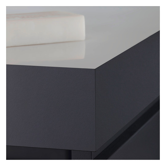 Duravit Waschtisch-Unterschrank c-bonded L-Cube 120 x 48 cm, ohne Hahnloch, weiß Hochglanz, 2 Auszüge, stehend