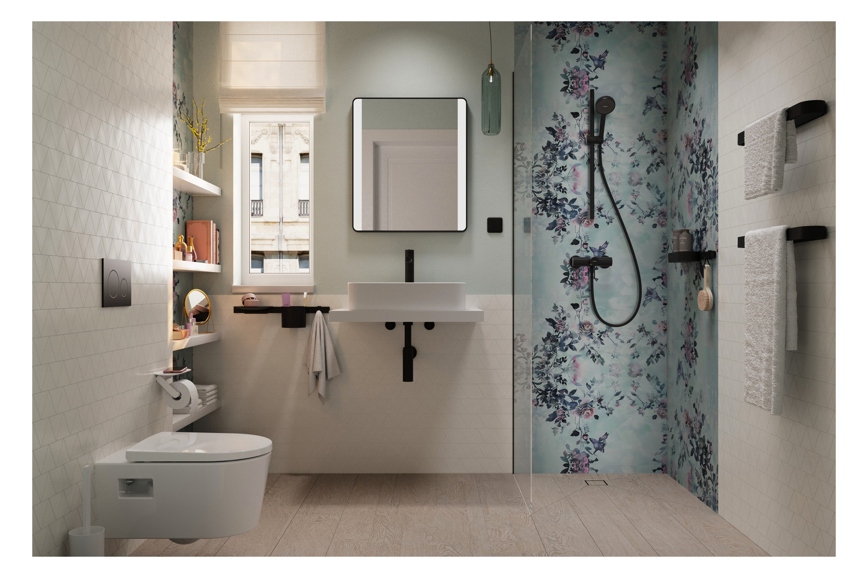 hansgrohe Wand-WC EluPura Original S mit WC-Sitz, weiß, ohne HygieneEffect und SmartClean