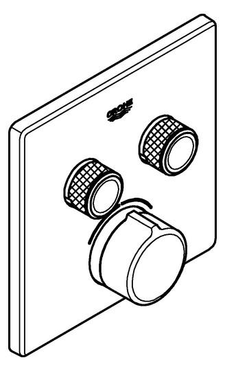 GROHE Fertigmontageset SmartControl UP-Einhebelmischer, mit 2 Absperrventilen, chrom