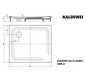 Kaldewei Duschwanne SUPERPLAN CLASSIC 388-2 80x90x2,5cm, mit Träger, Vollantislip, manhattan