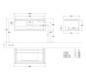 V&B Waschtischunterschrank Legato 100x38x50cm, Waschtisch mittig, Kansas Oak