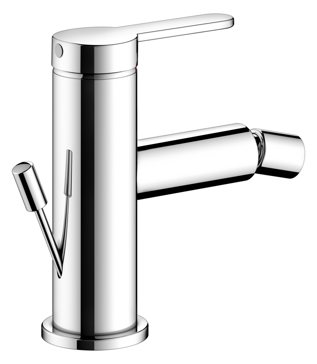 KEUCO Bidet-Einhebelmischer IXMO Flat Ausladung 110mm, mit Ablaufgarnitur, verchromt