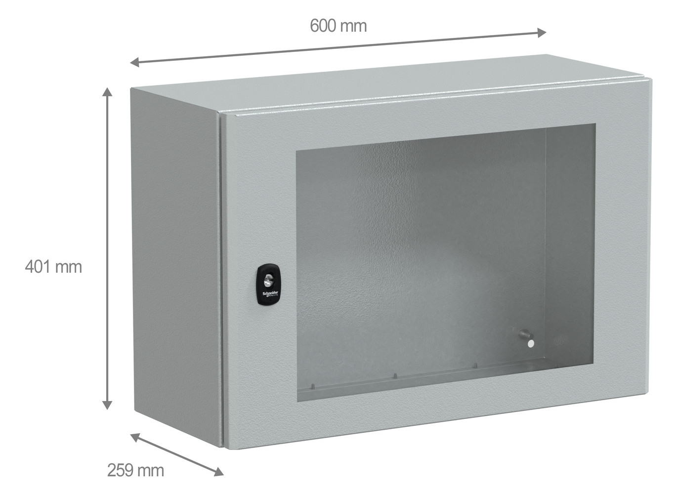 Wandschrank ST IP55 B600xH400xT250mm pulverbesch Mit Sichttür