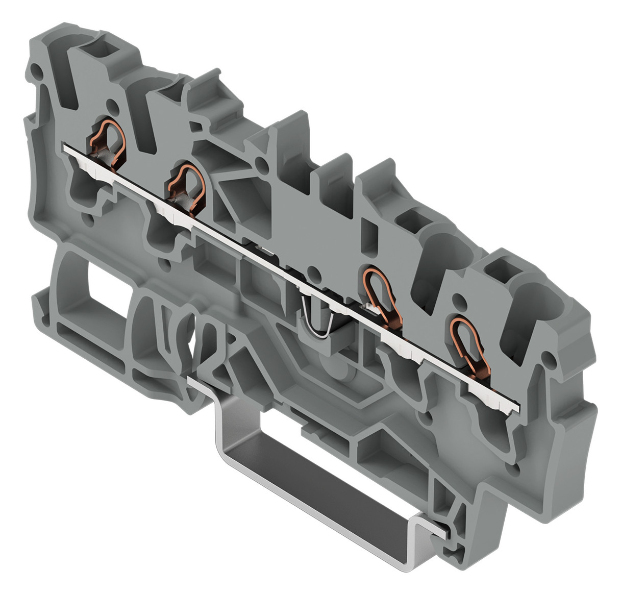 Reihenklemme 0,25-1,5qmm Serie 2001 18A 1Etage 4kl gr Hutschiene TH35