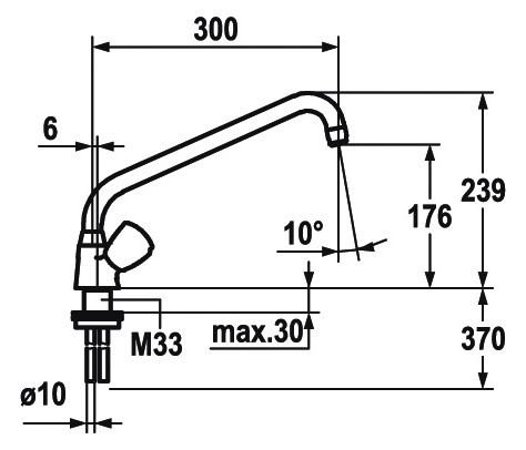 K-24-41-24-000C02 Gastro-ZWG-Mischer mit Schwenkauslauf 1/2"