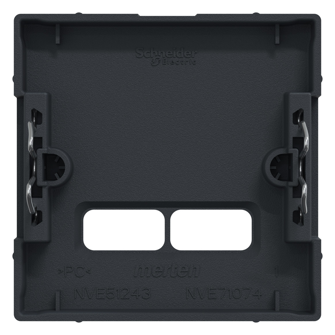 Zentralplatte USB 2f anth Klemmbef m.Aufdr