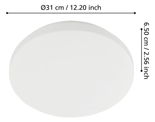 EGLO LED-Deckenleuchte IP54 D:310 901527 