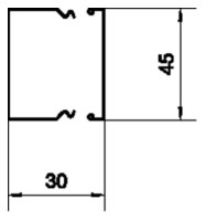 Leitungsführungskanal ST 30x45x2000mm vz hfr LF-K 970qmm