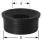 STEDO HT-Nippel 1 1/4", DN 30/40, Ø 40 mm, Rohr Ø 28-32 mm