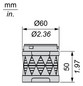 Dauerlicht LED or Ø60mm IP65 24V/50Hz UC sw