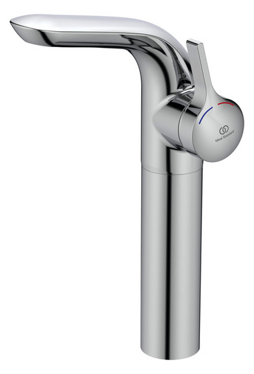 Ideal-Standard Waschtisch-Einhebelmischer Melange verlängerter Sockel, ohne Ablaufgarnitur, verchromt