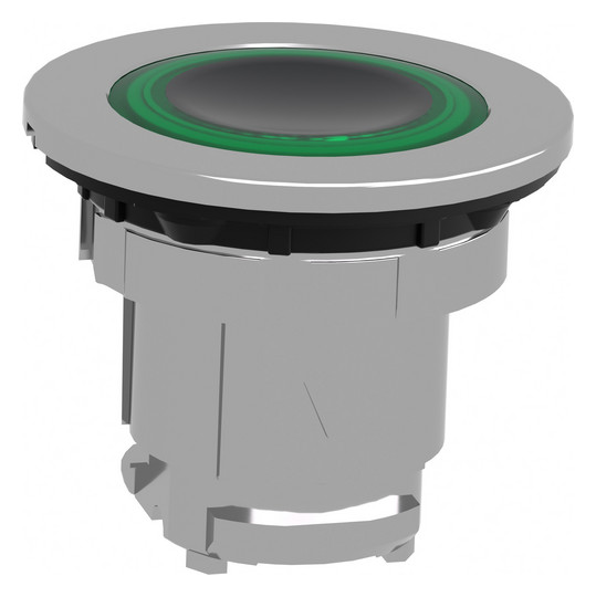 Drucktaster Front 1f gn bel.b Ø30,5mm rnd Geeignet für Beleuchtung IP66