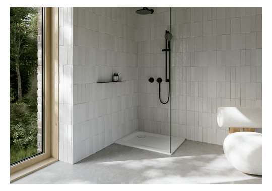 Duschwanne BetteUltra 8600 90x60x2,5cm, Antirutsch/Sense, Mini-Wannenträger, weiß