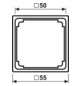 Zwischenrahmen aws AS/A 50x50mm glz RAL9010 quad50mm/quad50mm
