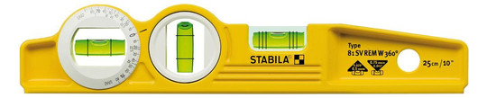 STABILA-Wasserwaage Torpedo 81SV REM 360° - 25cm