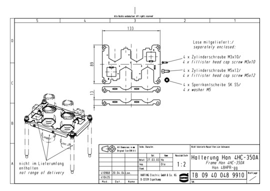 HART Han 48HPR Halterung-gg  09400489910 