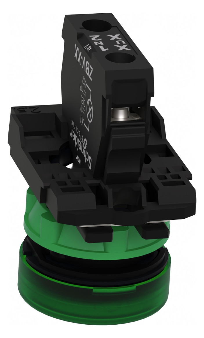 Leuchtmelder komplett 1f LED UC rnd hoch Ø22mm gn IP66