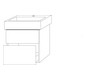 SA Waschtischunterbau mit Auszügen 3way (BS433) 591x550x447 Sandgrau-Matt
