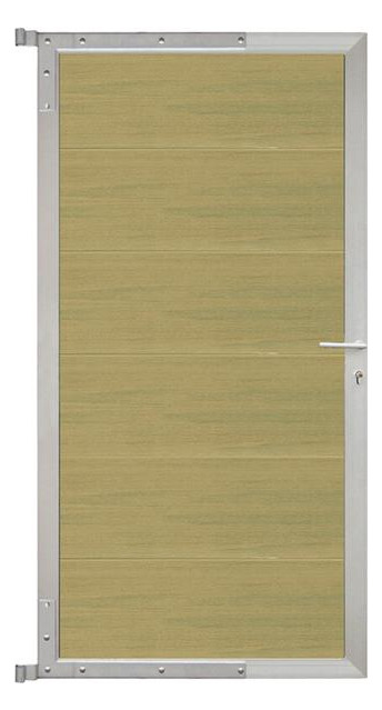 Bild ELZE-Tor-Komplettset 90 x 173 cm, Rahmen silber Füllung schilf - n.a.-0