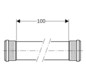Geberit Rohr Silent PP DN 30, 1000 mm, mit 2 Muffen, schalloptimiert