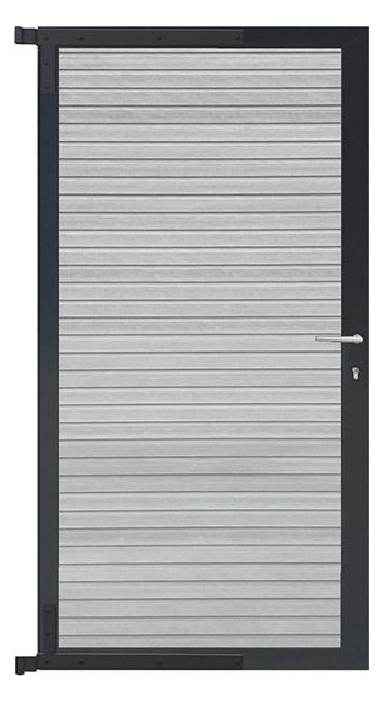 Bild WAREN-Tor-Komplettset 90 x 173 cm, Rahme n anthrazit Füllung smoke white - n.a.-0