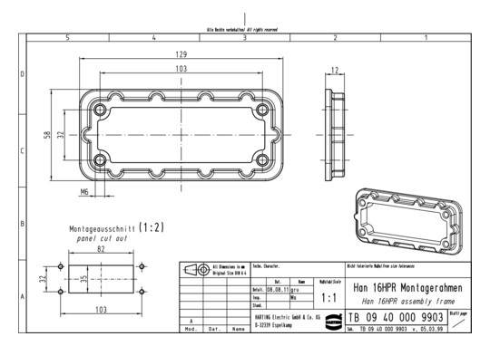 HART Montagerahmen Han 16HPR 09400009903 