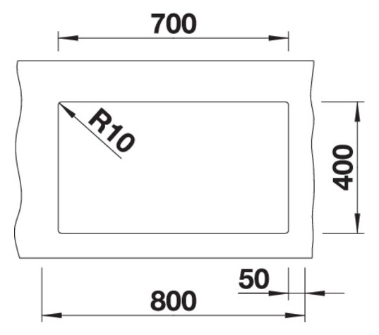 Blanco Becken SUBLINE 700-U SILGRANIT 73 x 46 cm, cafe, für Unterbau