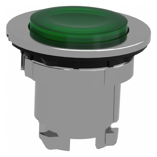 Drucktaster Front 1f gn bel.b Ø30,5mm rnd Geeignet für Beleuchtung IP66