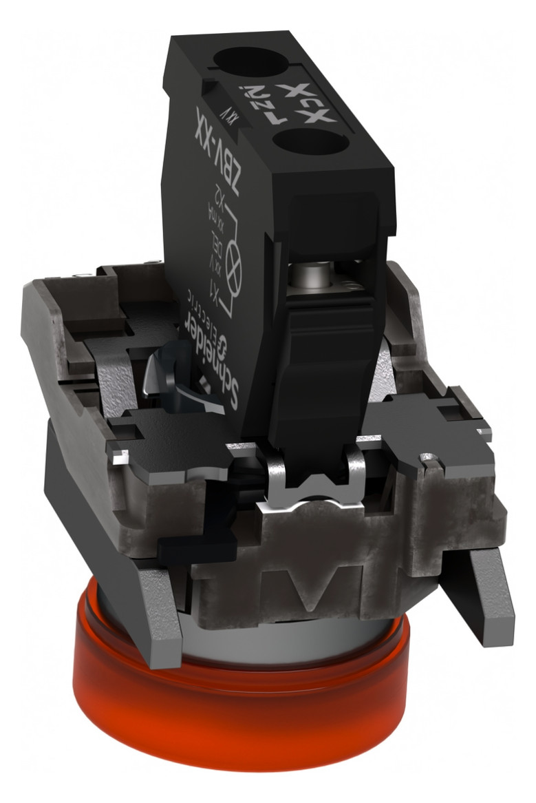 Leuchtmelder komplett 1f LED UC rnd fl Ø22,5mm or IP65