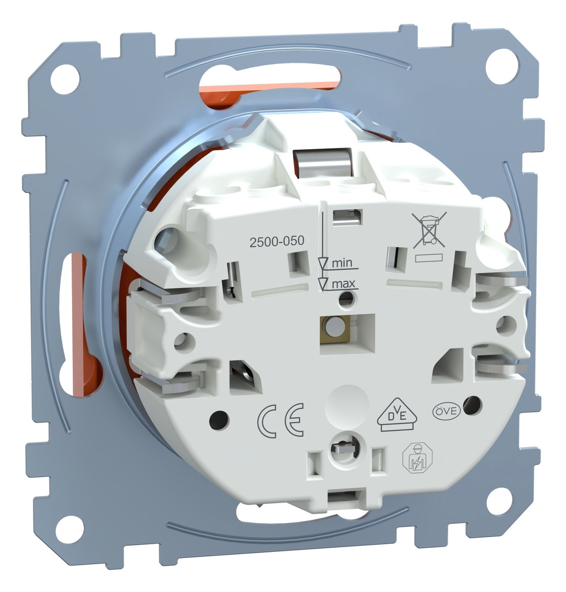 Steckdose 1f or glz System M UP m.BS IP20 Mit erhöhtem Berührungsschutz