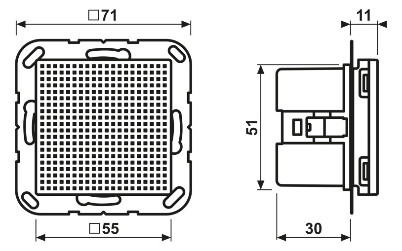 Einbaulautsprecher A 2,5W anth 4Ohm