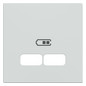 Zentralplatte USB 2f polws Klemmbef m.Aufdr
