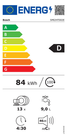 Geschirrspüler D edst integr B598mm 46dB 5prog BestKorb 815mm/o.Pl 13Gedecke