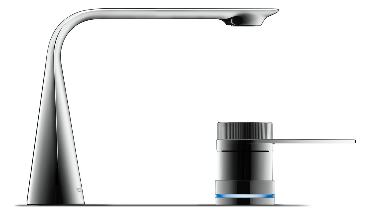 Duravit 2-Loch-Waschtisch-Armatur M D.1 Ausladung 148mm, mit Drehgriff, ohne Zugstangen-Ablaufgarnitur, chrom