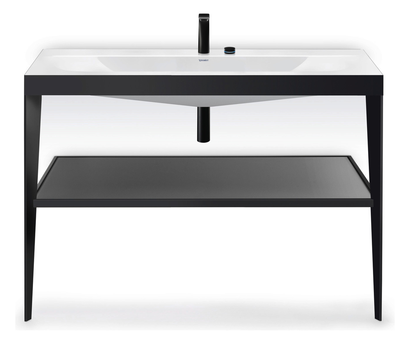 Duravit 2-Loch-Waschtisch-Armatur M D.1 Ausladung 148mm, mit Drehgriff, ohne Zugstangen-Ablaufgarnitur, chrom