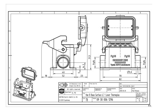 HART Sockelgehäuse           09300061296 