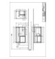 V&B Waschtisch-Unterschrank Wandbeleuchtung Finion 100cm, Abdeckplatte black matt, Regal Walnut Veneer, Glossy white lacquer