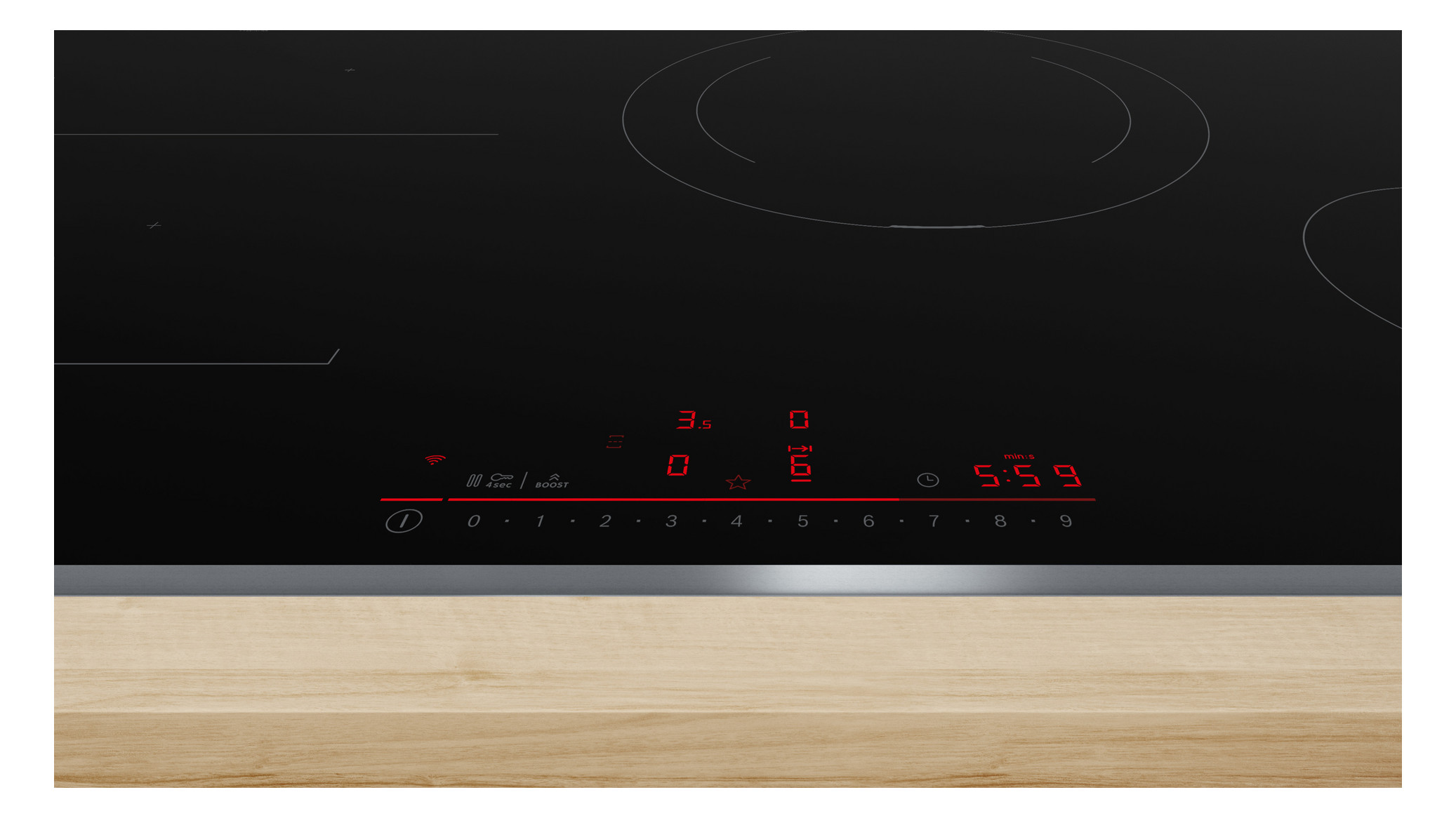 Induktionsfeld autark Zweikreisz 802x523mm