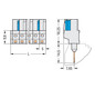 Verbindungsklemme 4p lgr Serie 722 12A Thermopl 5mm Steckanschl