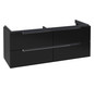 V&B Waschtisch-Unterschrank Subway 2.0 128,7x52x44,9cm, Griff chrom, black matt lacquer