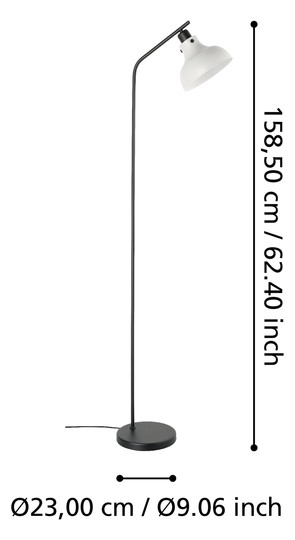 EGLO Stehleuchte MATLOCK grau,     43844 