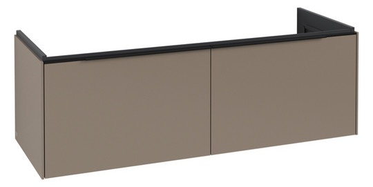 V&B Waschtisch-Unterschrank Subway 3.0 127,2x42,9x47,8cm, ohne LED/Griff Volcano black, taupe