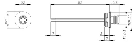 Positionschalter Zubehör 5p, M12, 125V, 4A