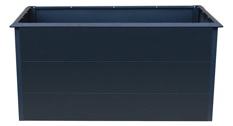 Bild EVA Metall-Hochbeet 150 x 75 x 77 cm, Stahl mit Schneckenschutzkante ANTHRAZIT v - n.a.-0