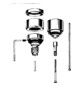 GROHE Verläng.-set Automatic 2000 47172 Griff ohne Spartaste 1/2" 27,5mm chrom