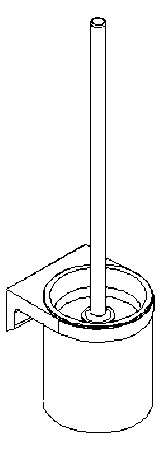NB Cavere WC-Bürstengarnitur 7525500 110x130x455 Carbonschwarz