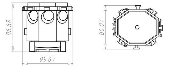 Verbindungsdose Beton Kst VerbDose/kast IP3X