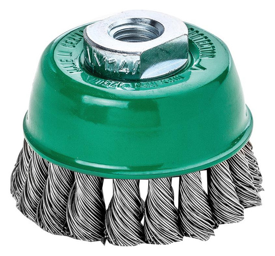 LESSMANN-Topfbürste, V4A gezopft 0,5mm - 65mm, M14