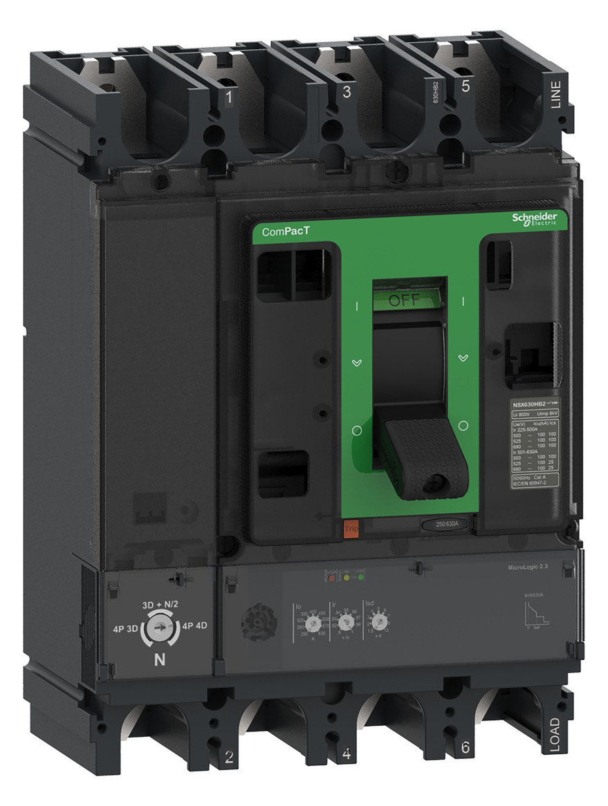 Leistungsschalter 630A 4p 225-630A/In Motorantrieb optional IP30 Festeinbau