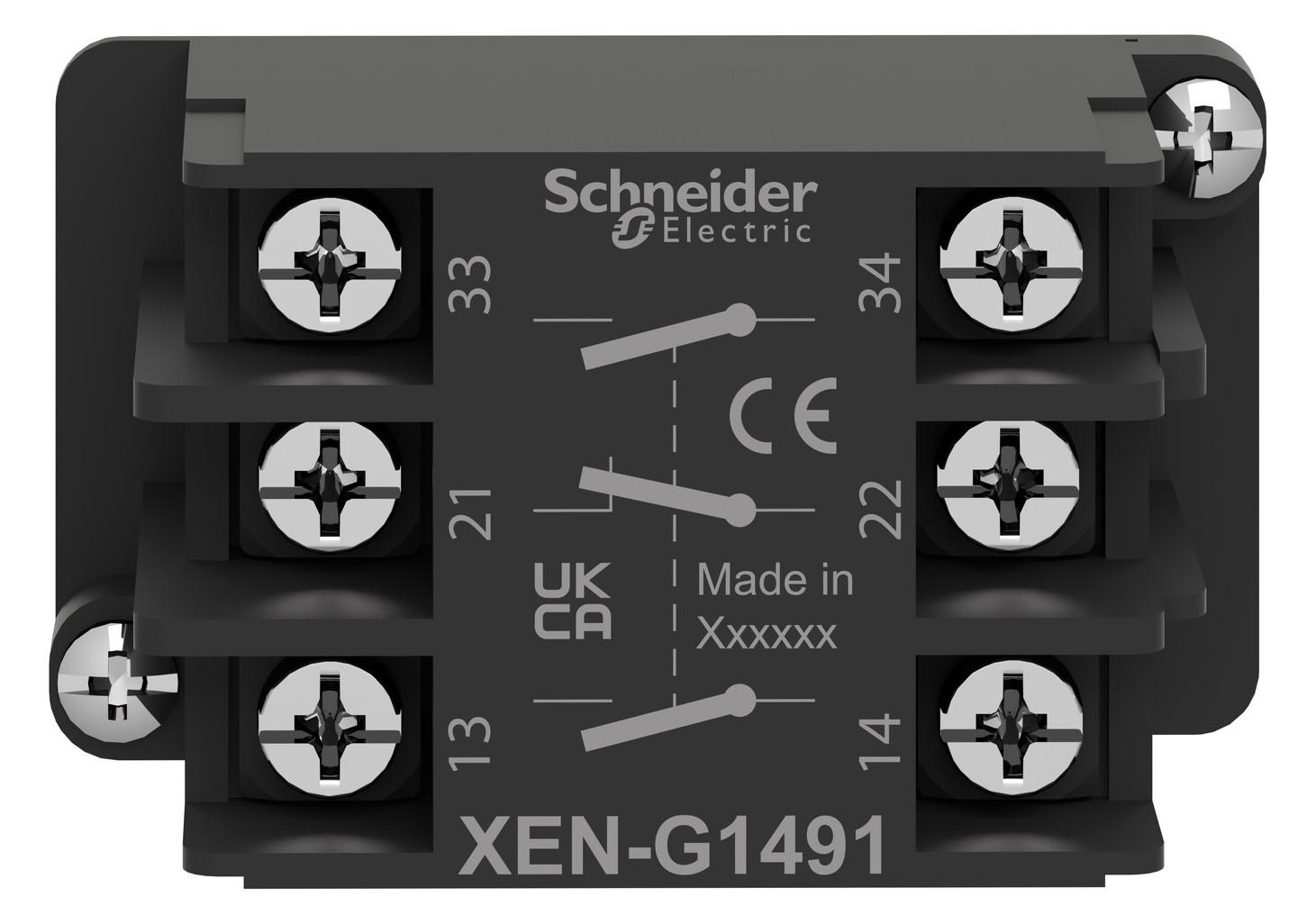 Hilfsschalterblock 2S 1Ö Frontbef 3A/AC Schraub